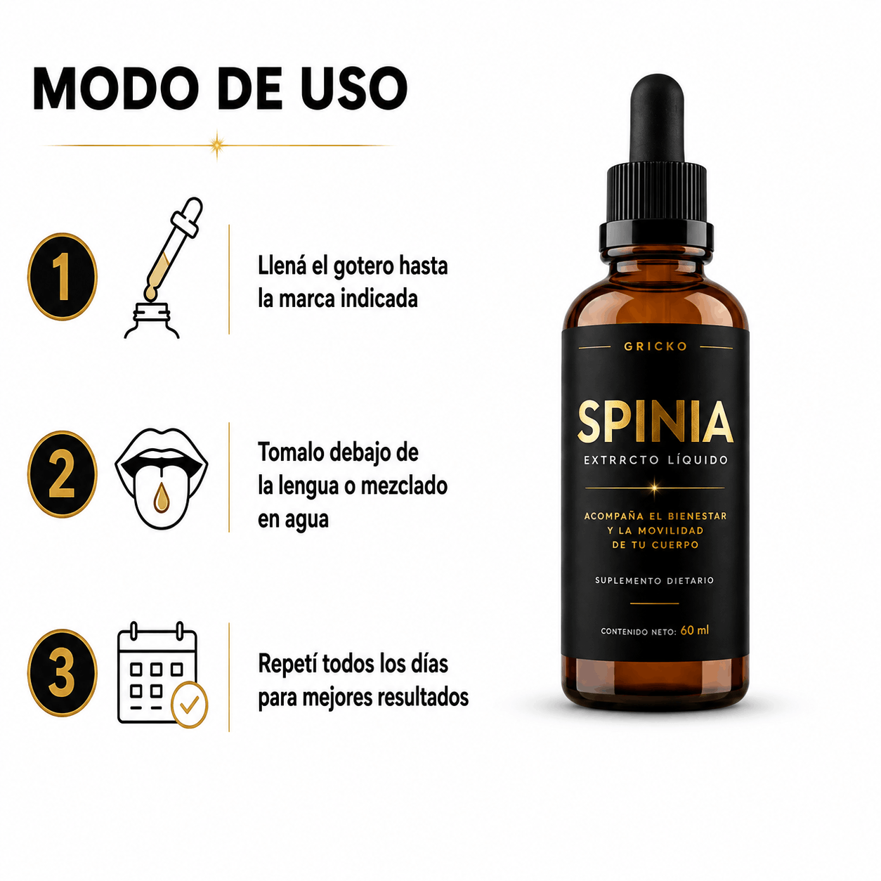 Spinia, gotas de 7 hierbas — Recuperá tu movilidad y eliminá el dolor