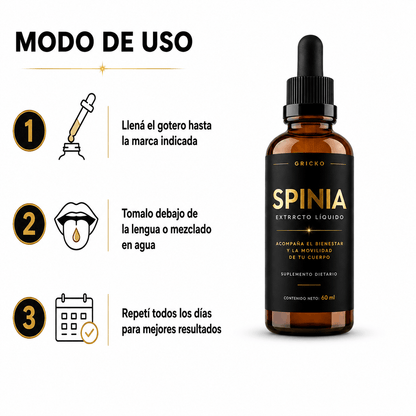 Spinia, gotas de 7 hierbas — Recuperá tu movilidad y eliminá el dolor