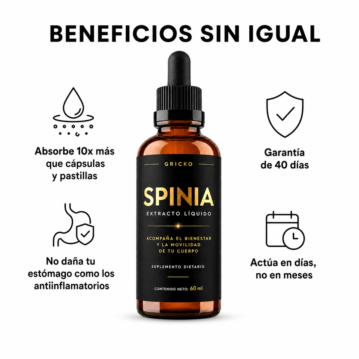 Spinia, gotas de 7 hierbas — Recuperá tu movilidad y eliminá el dolor